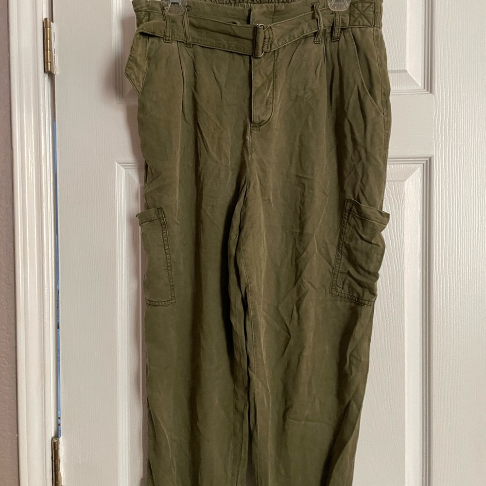 Free People Olive Cargo Pants